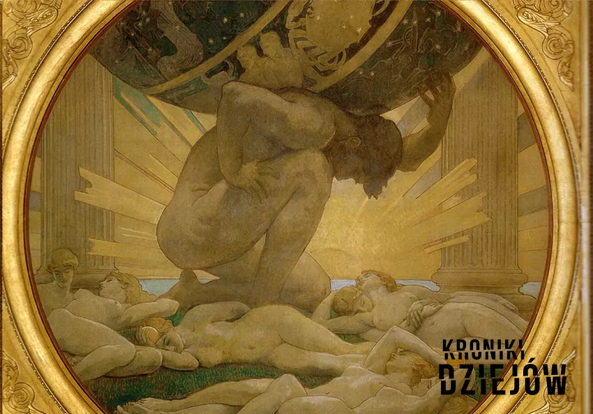 Atlas i hesperydy, John Singer Sargent, ok. 1925 - fot. domena publiczna Nefilim, starożytne olbrzymy i ich historia, czyli informajce i ciekawostki o olbrzymich stworach