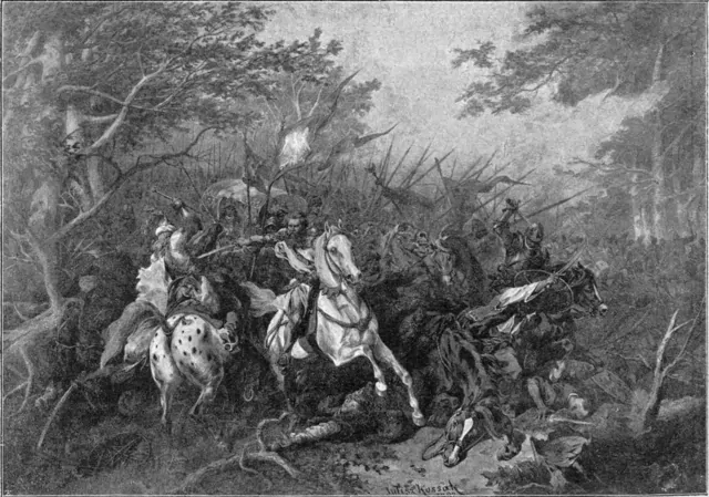 Jan Fredro ratuje króla Jana Olbrachta na Bukowinie - obraz autorstwa Juliusza Kossaka, fot. domena publiczna Wybawienie króla Jana Olbrachta, przebieg I wojny polsko-tureckiej, wojny polskie z Imperium Osmańskim