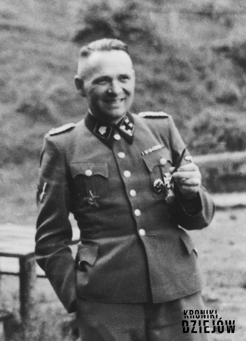 Rudolf Höß w ośrodku SS-Hütte Porombka (1944)