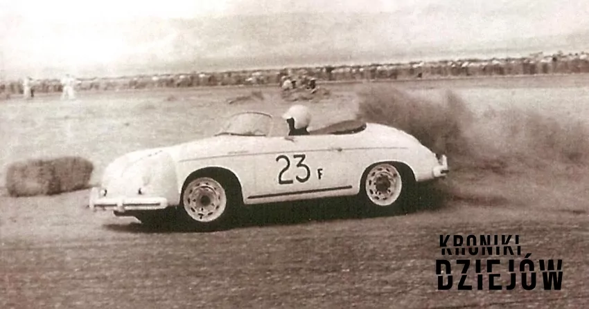 James Dean na wyścigu w 1955r.