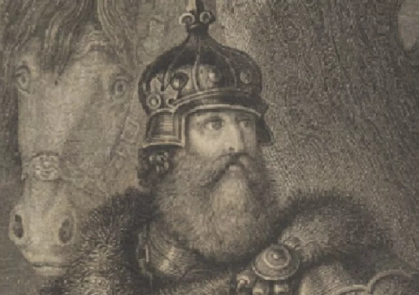 Wielkie Księstwo Litewskie krok po kroku, czyli daty, władcy i najważniejsze wydarzenia, oraz historia, Unia z Polską i terytorium - fot. domena publiczna Książe trocki i litewski Kiejstut, ojciec Wielkiego Księcia Litewskiego Witolda na rycinie z epoki