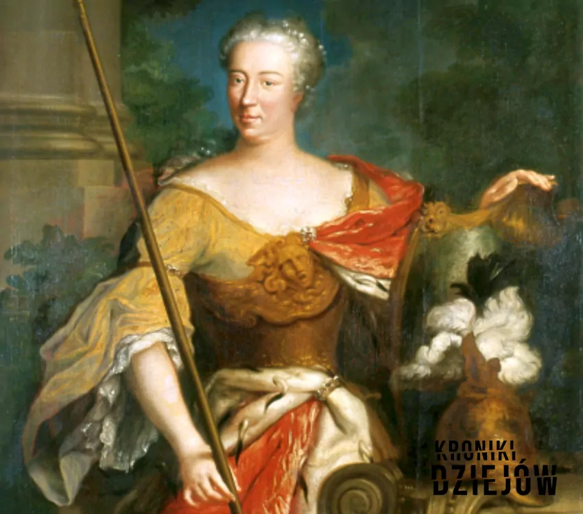 Elżbieta Helena Sieniawska jako Minerwa, portret nieznanego malarza (I połowa XVIII w.)