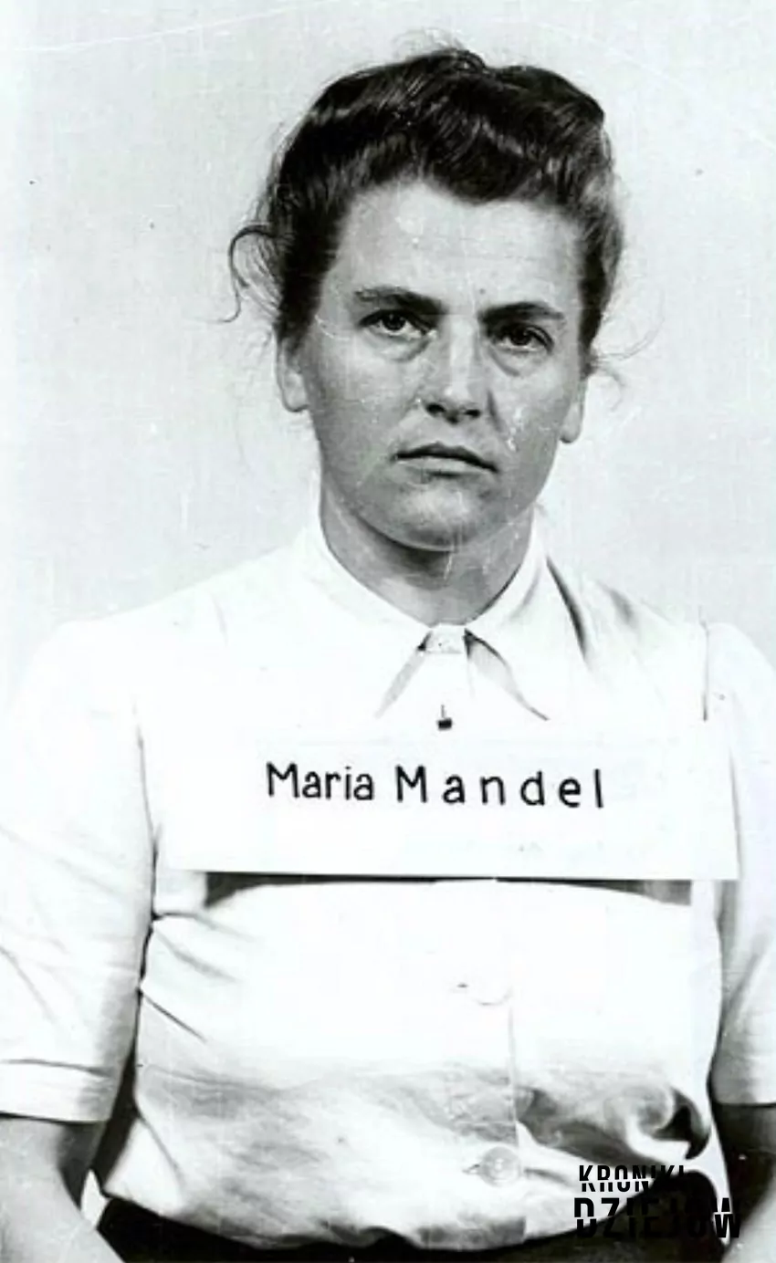 Maria Mandl po aresztowaniu przez oddziały amerykańskie (sierpień 1945)
