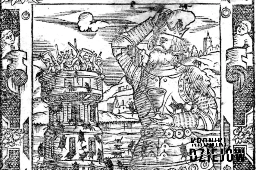 Popiel II, ilustracja z dzieła ks. Jana Głuchowskiego, fot. domena publiczna/Wikipedia Popiel II na rycinie Głuchowskiego