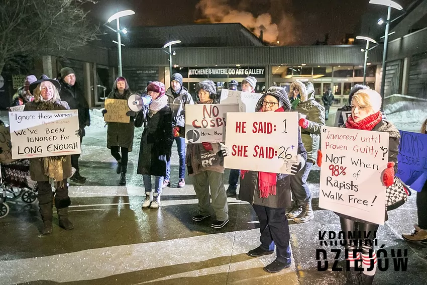 Protest przeciw Cosby'emu w Kanadzie protest