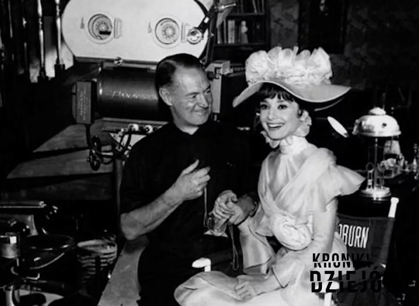 Audrey i operator Harry Stradling na planie "My Fair Lady" My Fair Lady