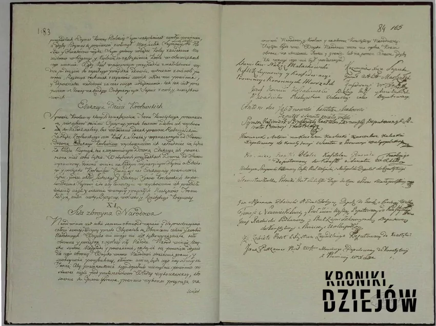 Oryginał Ustawy Rządowej z podpisami sygnatariuszy - fot. domena publiczna Podpisanie Konstytucji 3 Maja, czyli jak doszło do podpisania konstytucji - najważniejsze informacje, daty, strony, twórcy dokumentu
