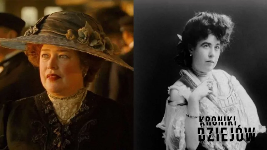 Prawdziwa Margaret Brown i Kate Bates wcielająca się w jej postać, screen z filmu Margaret Molly Brown