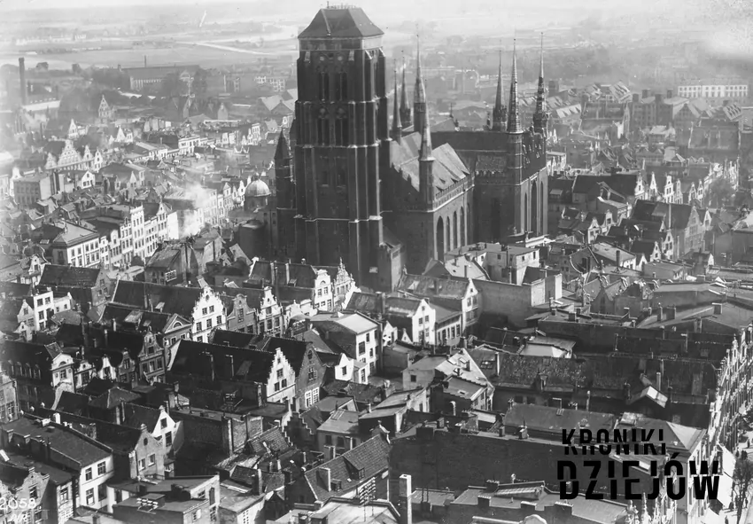 Gdańsk z lotu ptaka, ok. 1920