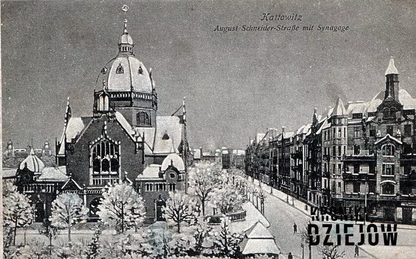 Synagoga w Katowicach, pocztówka z początku XX wieku Polskie zabytki, które zostały zniszczone i już ich nie ma - zestawienie