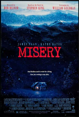 Plakat z filmu „Misery” (1990), fot. domena publiczna Misery oraz inne ciekawe i polecane filmy o seryjnych mordercach