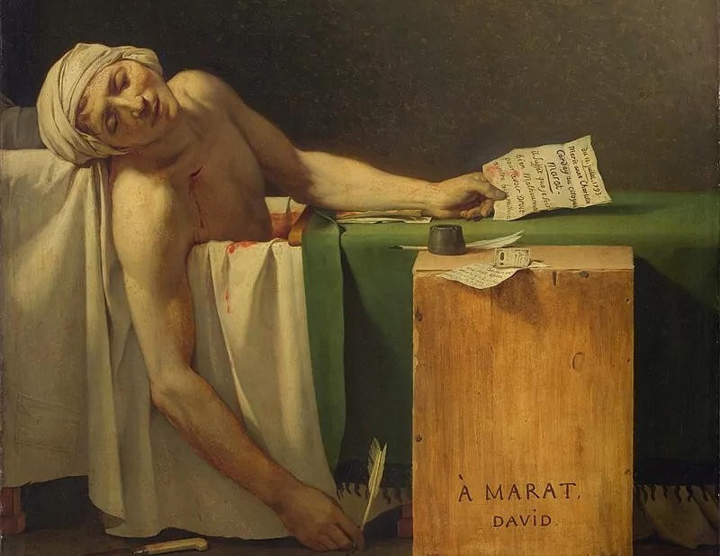 "Śmierć Marata", obraz Jacques-Louisa Davida/domena publiczna/wikipedia "Śmierć Marata", obraz Jacques-Louisa Davida