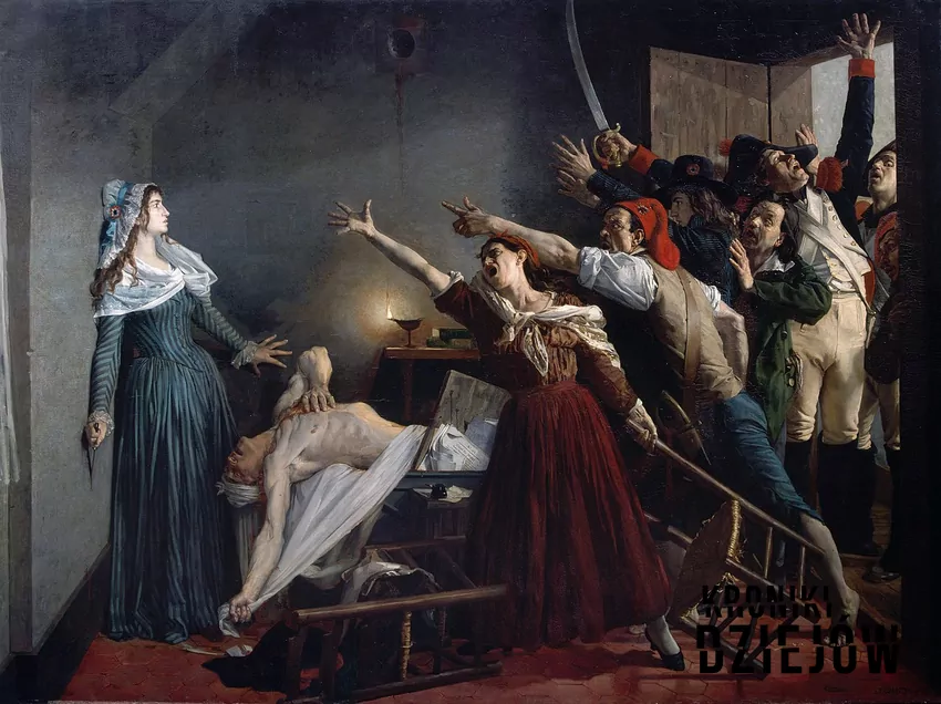 "Zamach na Marata", obraz Jean-Josepha Weertsa/domena publiczna/wikipedia "Zamach na Marata", obraz Jean-Josepha Weertsa