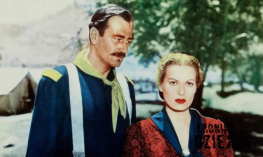 Maureen O'Hara i John Wayne w westernie "Rio Grande" z 1950, fot. domena publiczna Maureen O'Hara i John Wayne w filmie Rio Grande