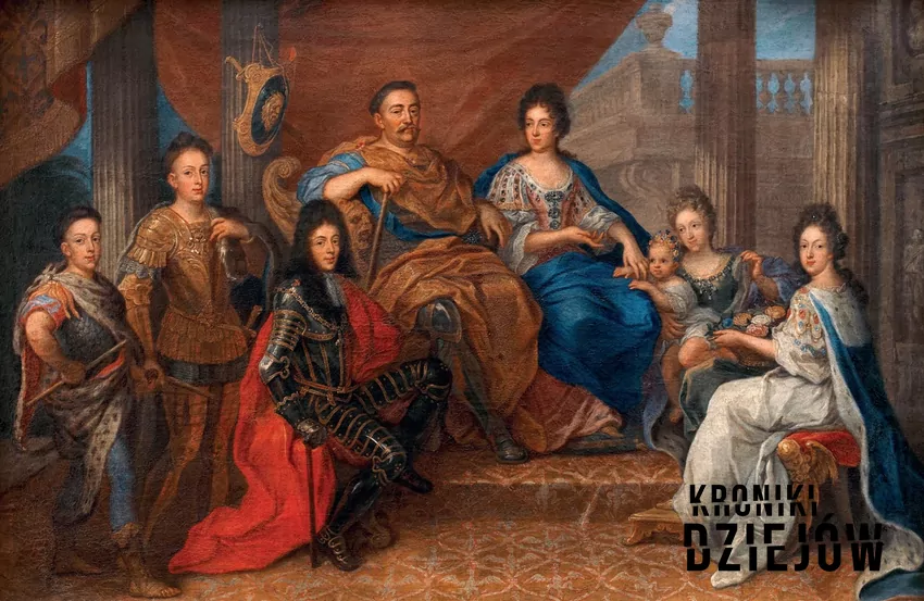 Jan III Sobieski z rodziną, obraz Henri'ego Gascara, fot. domena publiczna/Wikipedia Jan III Sobieski z rodziną