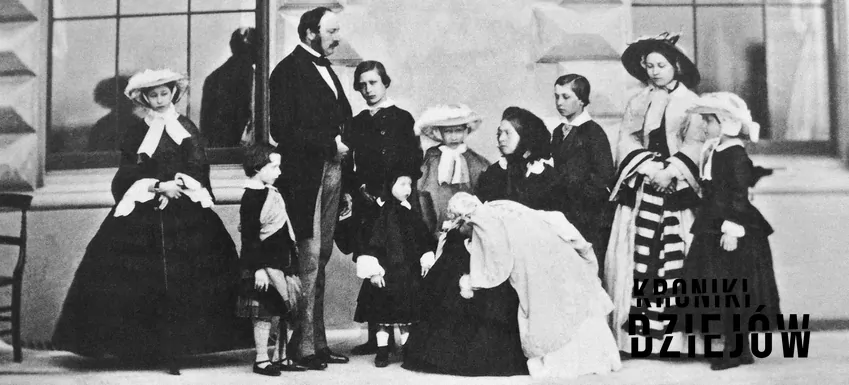 Królowa Wiktoria z księciem Albertem i dziewięciorgiem dzieci (1857)