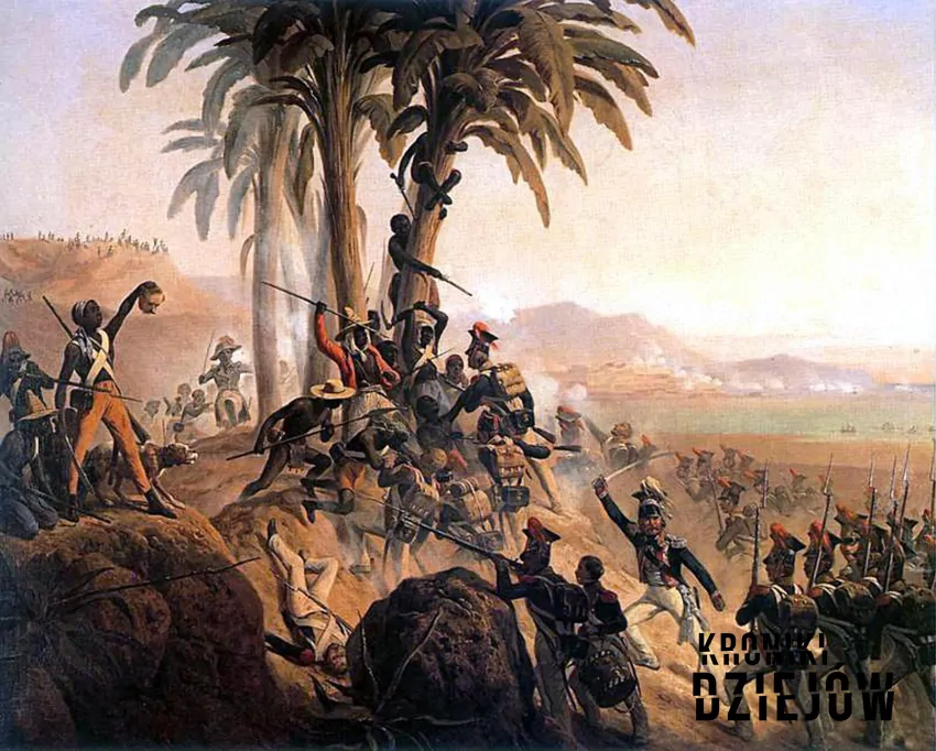 Bitwa na San Domingo, obraz Januarego Suchodolskiego (1845), fot. domena publiczna/Wikipedia Bitwa na San Domingo, obraz Januarego Suchodolskiego (1845)