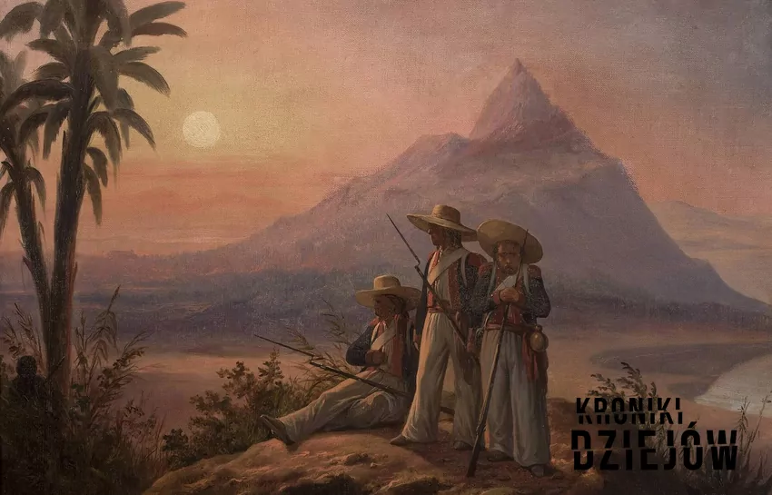 Legioniści na San Domingo, obraz Januarego Suchodolskiego (1854), fot. domena publiczna/Wikipedia Legioniści na San Domingo, obraz Januarego Suchodolskiego (1854)