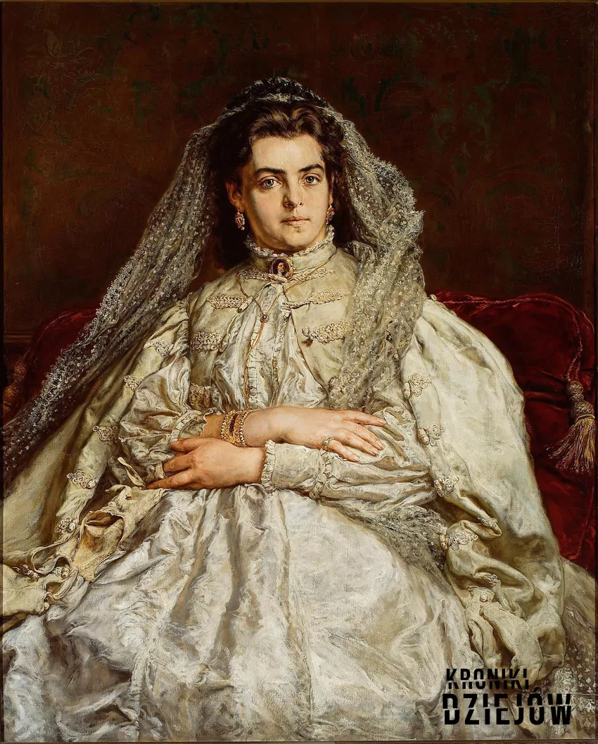 Portret żony w sukni ślubnej, obraz Jana Matejki (1879), fot. domena publiczna/Wikipedia Portret żony w sukni ślubnej, obraz Jana Matejki (1879)