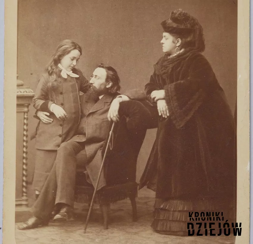 Teodora Matejko wraz z mężem Janem i córką Heleną (1877), fot. domena publiczna/Wikipedia Teodora Matejko wraz z mężem Janem i córką Heleną (1877)
