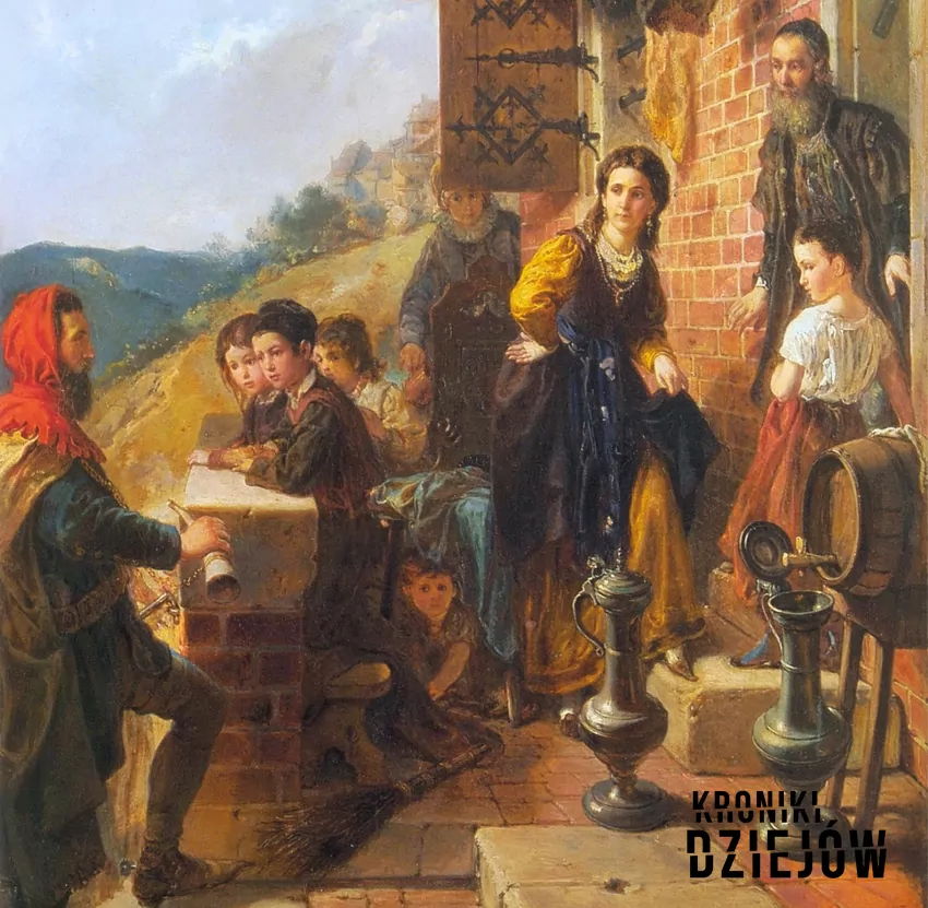 Kazimierz Wielki u Esterki, obraz Władysława Łuszczkiewicza (1870)