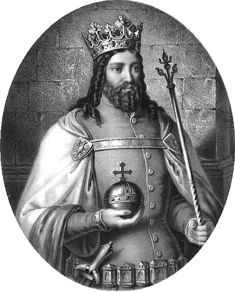 Król Kazimierz Wielki na obrazie Aleksandra Lessera przedstawiony jako wielki władca Polski