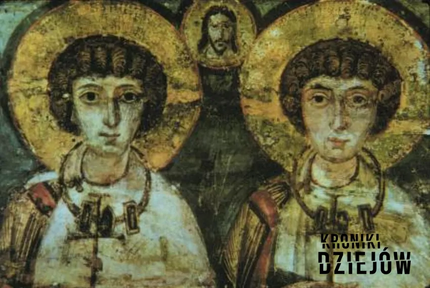 Święci Sergiusz i Bakchus, detal ikony z VII wieku