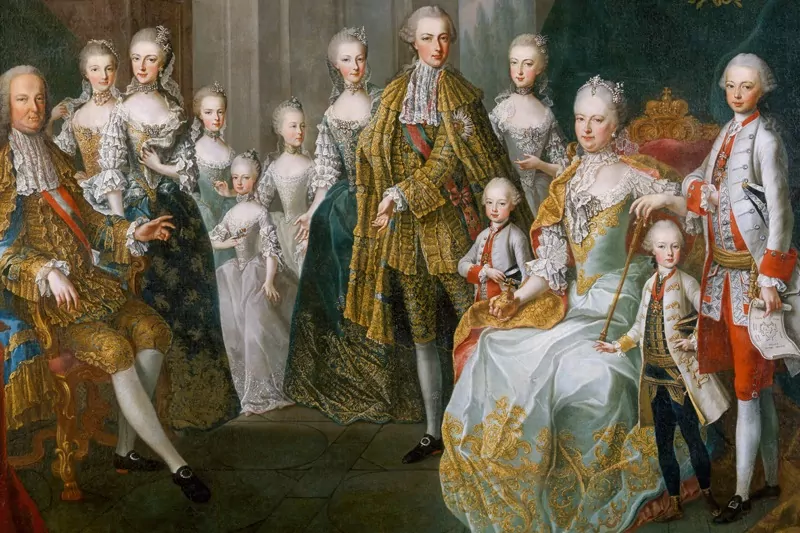 Franciszek I i Maria Teresa z dziećmi