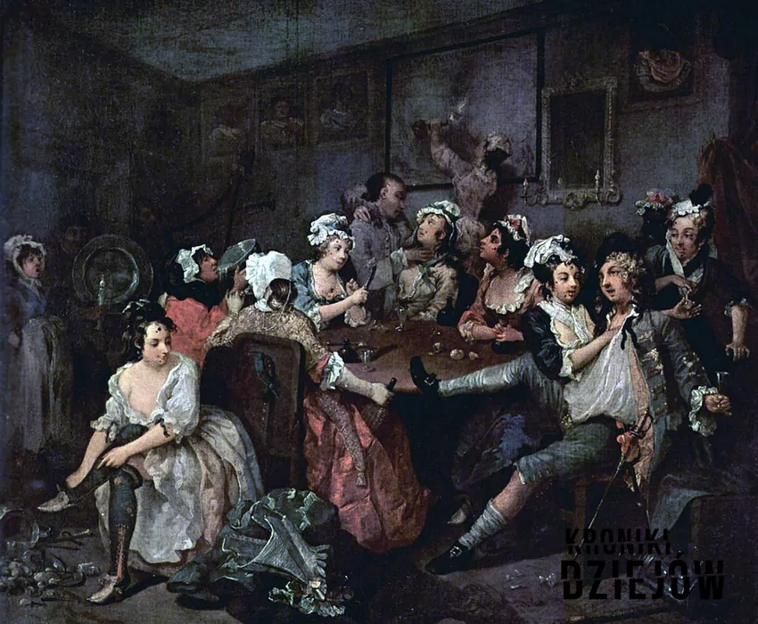 William Hogarth Scena w tawernie