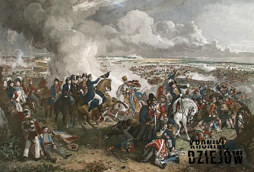 Bitwa pod Waterloo, czyli dokladna data, przebieg, straty po obu stronach, a także skutki - fot. domena publiczna Bitwa pod Waterloo była jedną z najważniejszych bitew w historii Europy. Obraz Robinsona przedstawiający przebieg bitwy