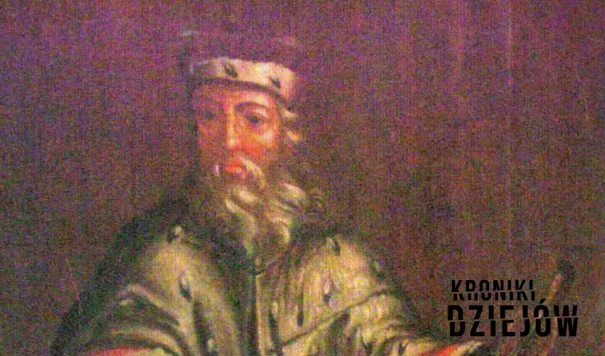 Mieszko I Plontonogi i jego biografia: posiadłości, sposób rządzenia, najważniejsze informacje oraz pochodzenie przydomka - fot. domena publiczna Mieszko I Plątonogi na starym obrazie, a także biografia władcy, przydomek, osiągnięcia, wyzwania oraz najwazniejsze informacje