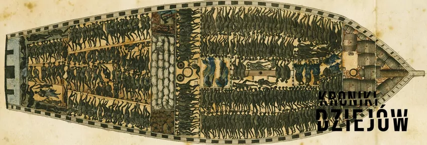 Pokład statku Séraphique Marie z Nantes na ilustracji przedstawiającej handel niewolnikami z Angoli (1770), fot. domena publiczna/Wikipedia Pokład statku Séraphique Marie z Nantes na ilustracji przedstawiającej handel niewolnikami z Angoli (1770)