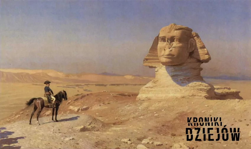 Napoleon pod Sfinksem na obrazie Jeana-Leona Gerome, a także informacje o wyprawie Napoleona Bonaparte do Egiptu - dokładna data oraz przyczyny