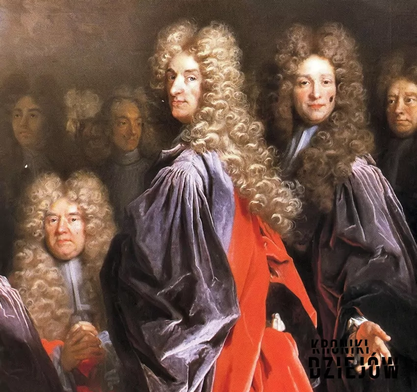 Mężczyźni w perukach na obrazie Nicolasa de Largillière'a (XVII w.), fot. domena publiczna/Wikipedia Mężczyźni w perukach na obrazie Nicolasa de Largillière'a (XVII w.)