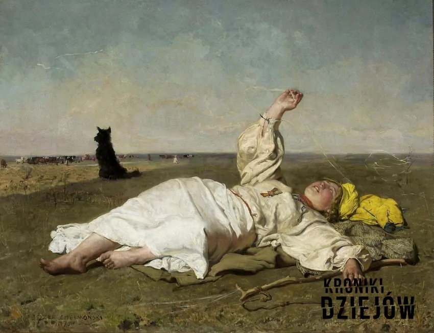 Józef Chełmoński, "Babie lato" (1875), fot. domena publiczna/Wikipedia Józef Chełmoński, "Babie lato" (1875)
