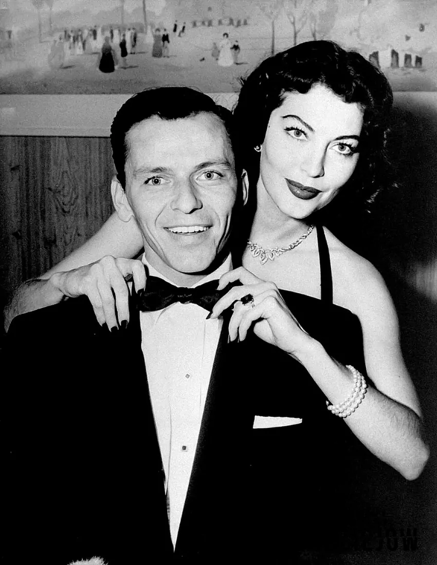 (Jeszcze) szczęśliwe chwile Avy Gardner i Franka Sinatry, okrzykniętych jako "The Shape" i "The Voice", fot. domena publiczna Ava Gardner i Frank Sinatra po ślubie