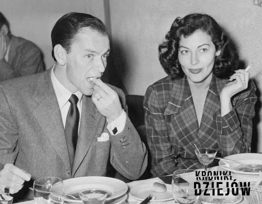 Ava Gardner i Frank Sinatra miesiąc po ślubie, grudzień 1951 roku, fot. domena publiczna Frank Sinatra i Ava Gardner w 1951 roku