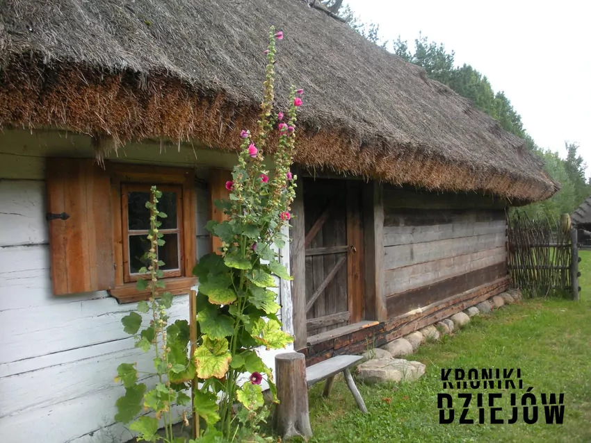 Chata znajdująca się w Podlaskim Muzeum Kultury Ludowej w Wasilkowie