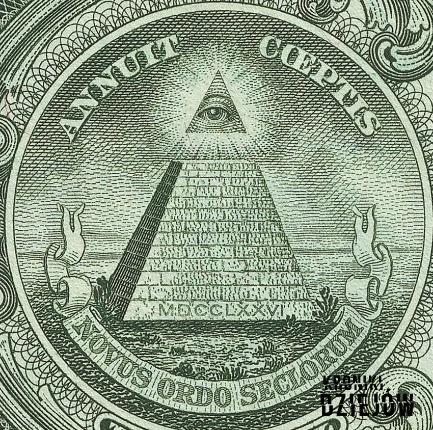 Wielka Pieczęć Stanów Zjednoczonych na banknocie jednodolarowym, fot. domena publiczna/Wikipedia Wielka Pieczęć Stanów Zjednoczonych na banknocie jednodolarowym