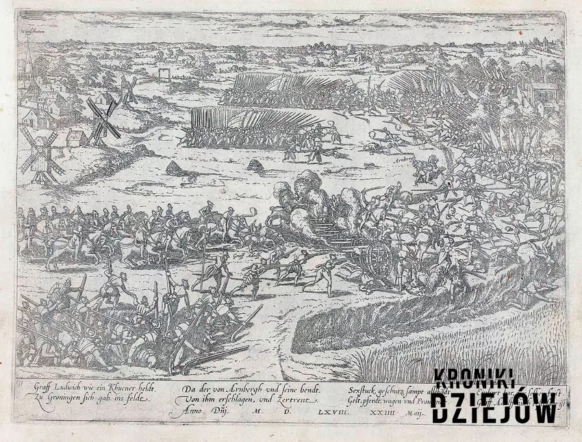 Rycina z XVI wieku przedstawiająca bitwę wojny osiemdziesięcioletniej - fot. domena publiczna Wojna osiemdziesięcioletnia krok po kroku, czyli daty, przyczyny, przebieg, najważniejsze infromacje, strony konfliktu i przebieg