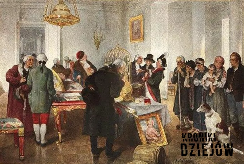 Sprzedaż chłopów pańszczyźnianych na aukcji, obraz Kławdija Lebiediewa (1910)