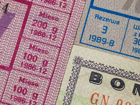 Wartość kartek na mięso z PRL