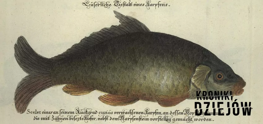 Karp na miedziorycie Johanna Daniela Meyera (1748), fot. domena publiczna/Wikipedia Karp na miedziorycie Johanna Daniela Meyera (1748)