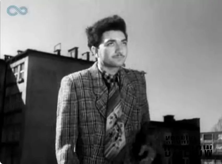 Bikiniarz, kadr z filmu Polskiej Kroniki Filmowej z 1953 roku Bikiniarz w krawacie