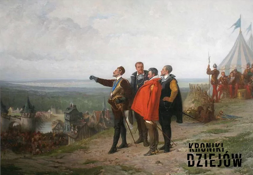 Henryk III Walezjusz z Henrykiem Burbonem w Saint-Cloud przed oblężeniem Paryża - fot. domena publiczna Król Polski i Król Francji Henryk III Walezy i jego panowanie, pochodzenie, ucieczka do Francji i abdykacja