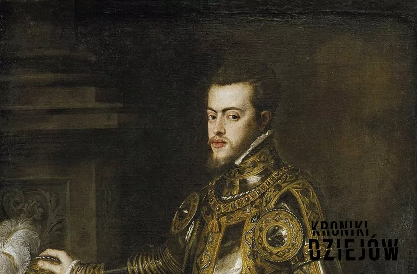 Filip II Habsburg. Nakazał otrucie Bony ponieważ nie zamierzał zwracać zaciągniętej u niej pożyczki - fot. domena publiczna Sumy neapolitańskie, czyli sumy barskie, a także rola Bony Sworzy i Filipa Habsburga