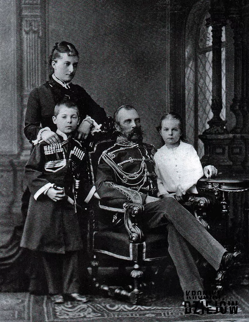 Aleksander i Katarzyna z dziećmi