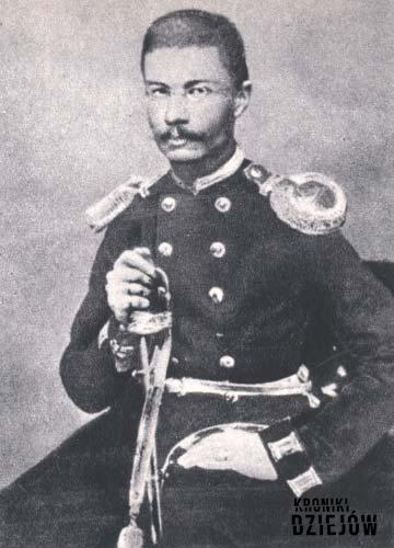 Romuald Traugutt, przywódca Powstania Styczniowego w mundurze wojska rosyjskiego na starej fotografii