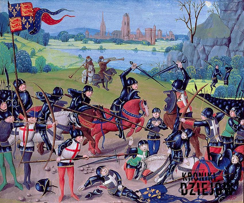 Henryk V Lancaster w 1415 roku pokonał na polach pod Azincourt rycerstwo francuskie w czasie wojny stuletniej