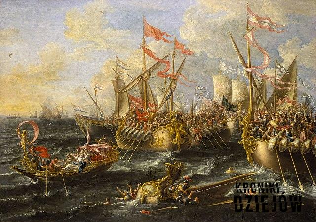 Bitwa pod Akcjum w ramach wojny domowej między Oktawianem Augustem a Markiem Antoniuszem, najsłynniejsze bitwy morskie w historii ludzkości